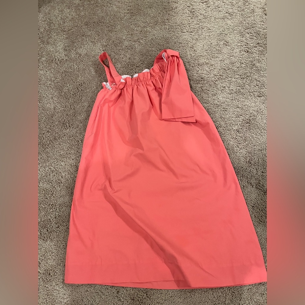 TBBC Maebelle bow dress, coral, size 12 + free old navy striped tee size XL